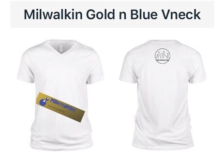 Milwalkin Gold n Blue VNeck